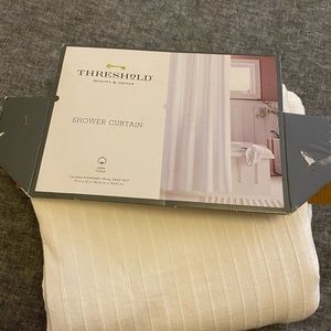 Threshold White Shower Curtain. New, out of the package